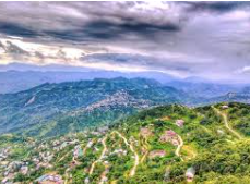 Aizawl Durtlang Hills in Aizawl city